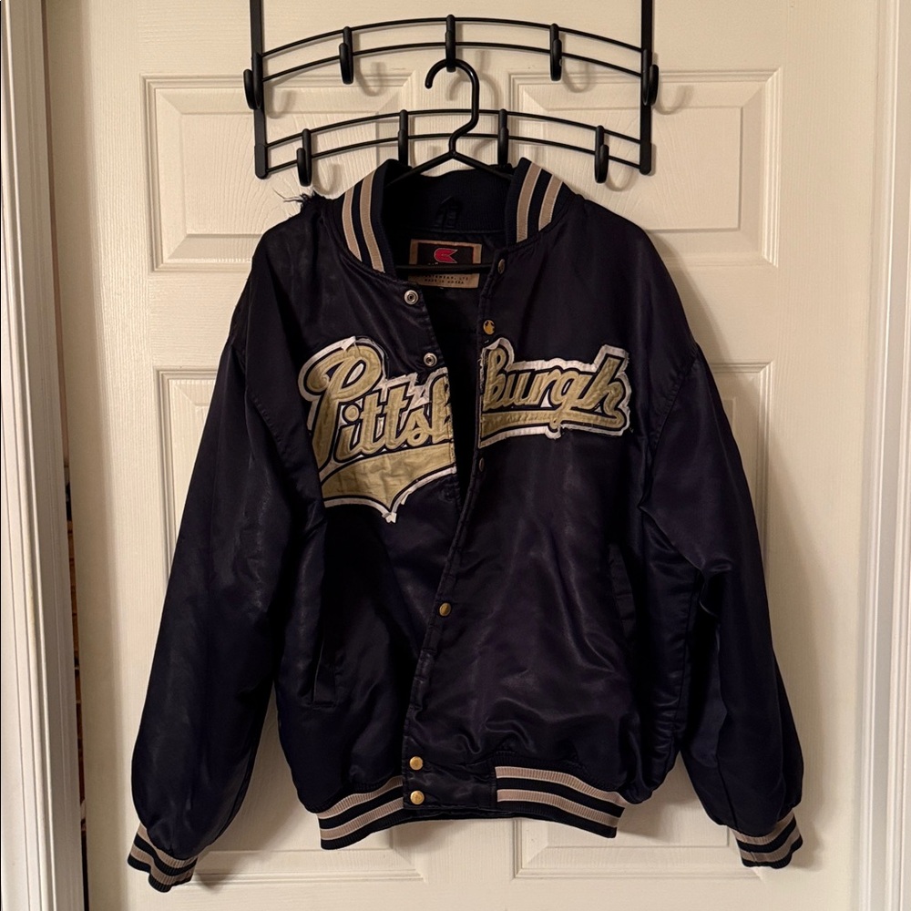 Colosseum Black and Gold Pittsburgh Panthers Bomber Jacket